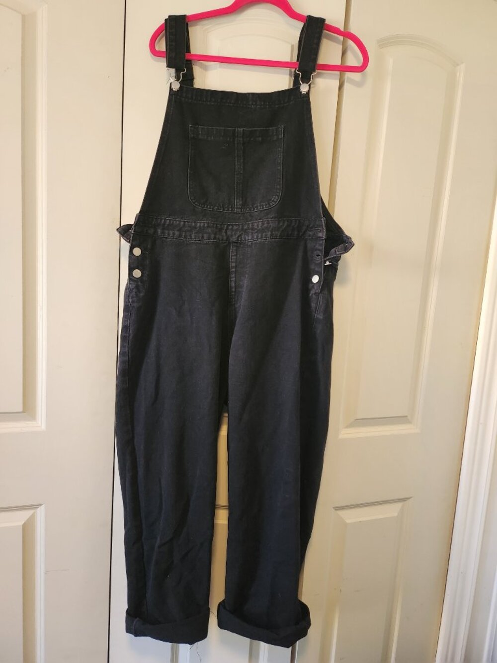MANFINITY Men's Black Overalls – Size Large